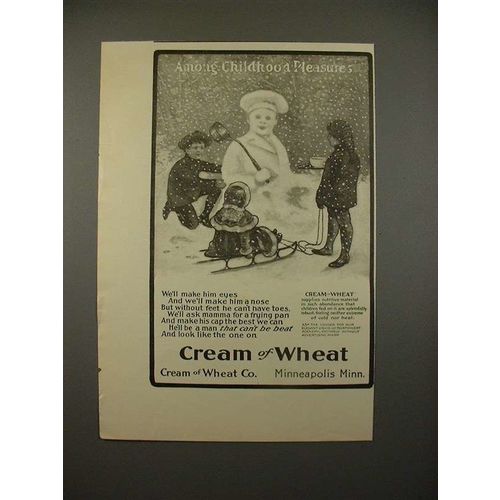 1900 Cream of Wheat Ad - Among Childhood Pleasures