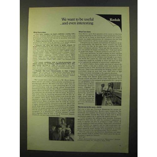 1970 Kodak Ad - Organic Chemicals, SOMEX
