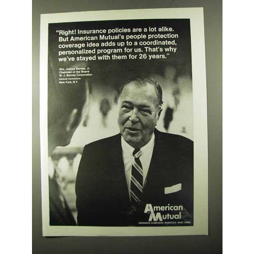 1971 American Mutual Ad - Insurance Policies Are Alike