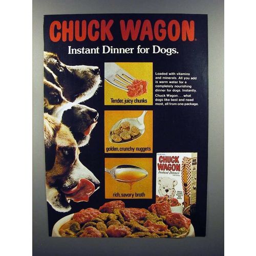 1972 Chuck Wagon Dog Food Ad