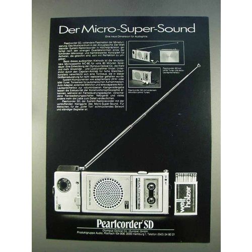 1977 Olympus Pearlcorder SD Ad - in German