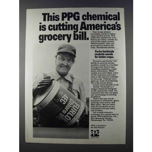 1980 PPG Furloe Herbicide Ad - Cutting Grocery Bill