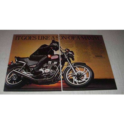 1981 Yamaha Maxim 550 Motorcycle Ad - Son-of-a-Maxim