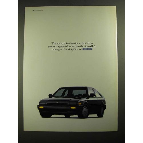 1987 Honda Accord Lxi Ad - The Sound This Magazine Makes is Louder