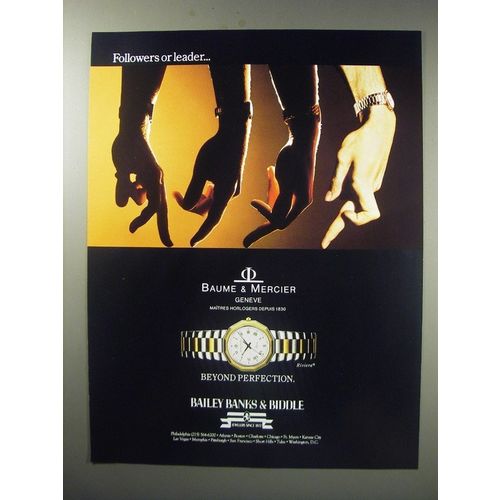 1991 Baume & Mercier Riviera Watch Ad - Followers or leader