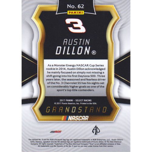 2017 Select Racing Austin Dillon #62
