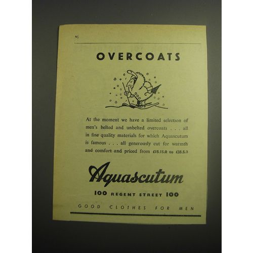 1948 Aquascutum Overcoats Ad