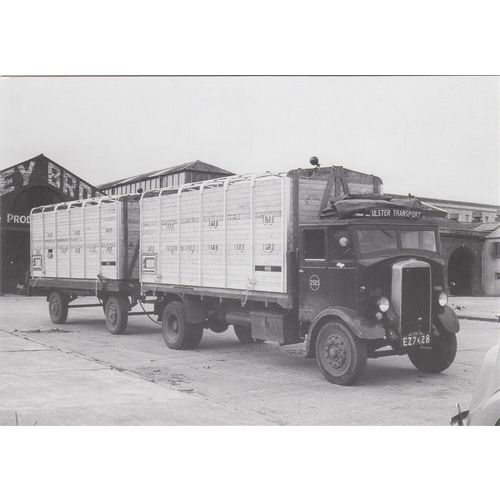 Leyland Beaver Cattle Truck & Trailer Ulster Transport Motor Vehicle Postcard