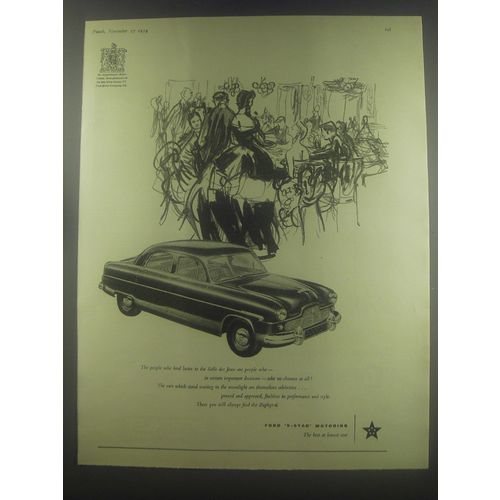 1954 Ford Zephyr 6 Car Ad - The people who lend lustre to the Salle des Jeux