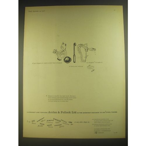 1958 Accles & Pollock Ad - If you happen to want a tube that is bulged or bent