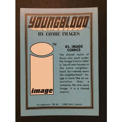 Youngblood trading card #85, excellent condition!