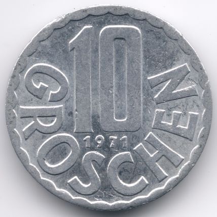 Austria : 10 Groschen 1971