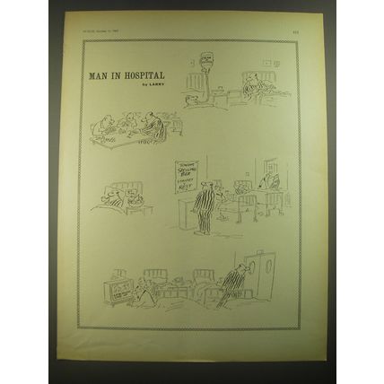 1967 Cartoon by Larry - Man in Hospital by Larry