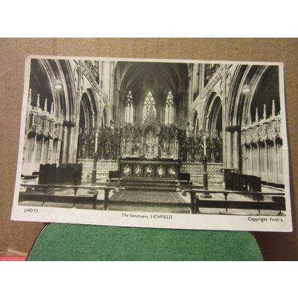 THE SANCTUARY, LICHFIELD CATHEDRAL .unused postcard RP by Frith & Co /