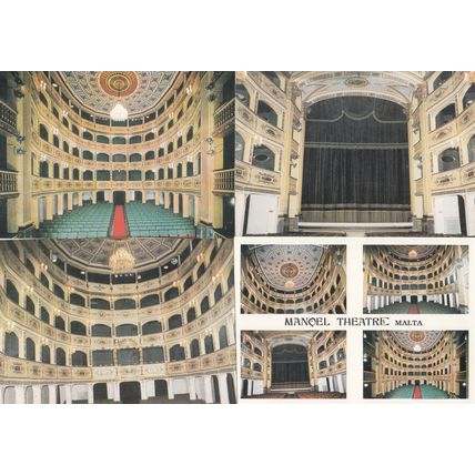 Malta Manqel National Theatre 4x Postcard s