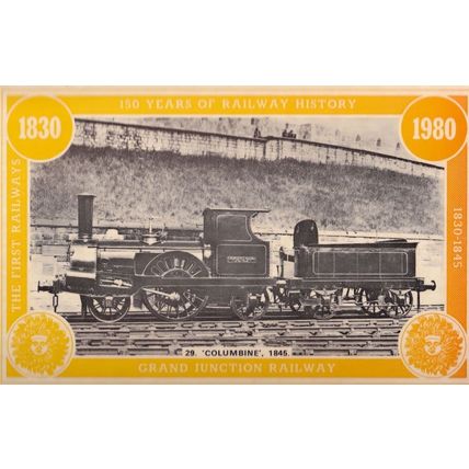 Columbine Victorian 1845 Train Grand Junction Railway Postcard