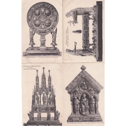 Aachener Aus Dem Domschatz 4x German Religious Aachen Old Postcard s