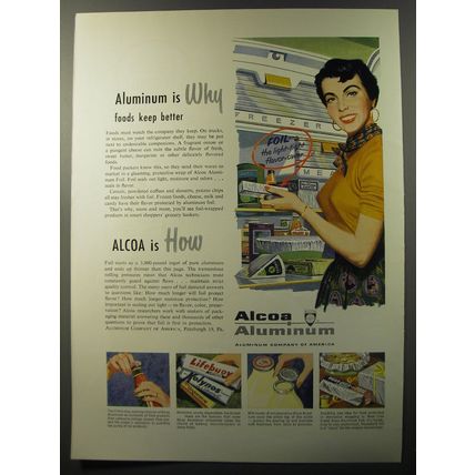 1953 Alcoa Aluminum Ad - Aluminum is why foods keep better