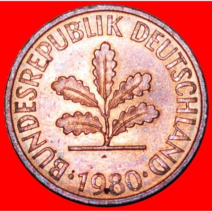 RYE EARS (1967-2001): GERMANY ★ 2 PFENNIGS 1980J DIES 3+B!★LOW START★NO RESERVE