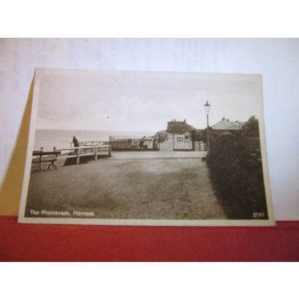THE PROMENADE, HORNSEA, YORKSHIRE used antique postcard RP by J B Robinson =