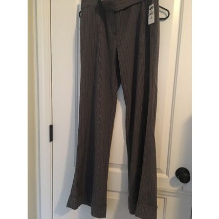 Old Navy Women's Gray Striped Dress Pants Slacks Size 8