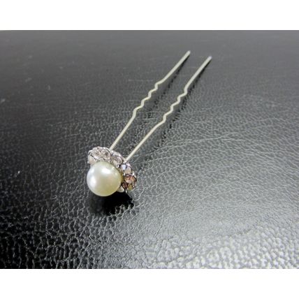 Wildest Dreams Vintage Pearl Crystal Hair Pin Ladies Womens Bridal Prom Box of 6