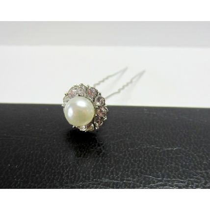 Wildest Dreams Vintage Pearl Crystal Hair Pin Ladies Womens Bridal Prom Box of 6