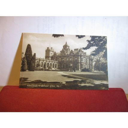 THE SCHOOL, WESTONBIRT, TETBURY, GLOSTERSHIRE. unused vintage postcard =
