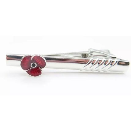 Equilibrium Red Flower Cufflinks & Tie Pin Set Boxed Male Jewellery