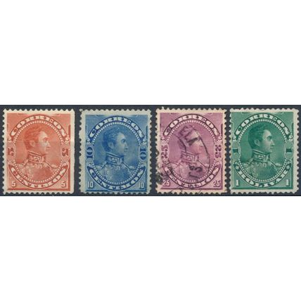 Bolivar: 4 Values - Venezuela 1893 - NM H - MiNr 42/4 & 46