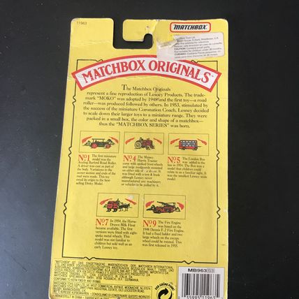Matchbox Lesney A Moko Originals No 7 1954 Horse Drawn Milk Float Blister Sealed