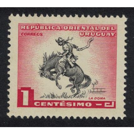 Uruguay Gaucho breaking-in horse 1 centavo 1954 MNH SG#1029
