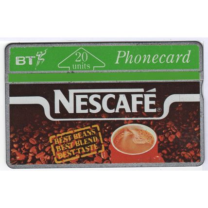 UK BT Phone Card - Nescafe Coffee
