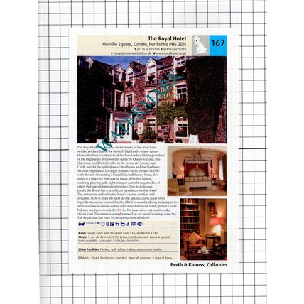 The Royal Hotel Comrie Perthshire / Four Seasons Hotel St Fillans -2011 Advert