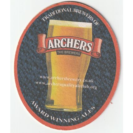 BEER MAT - ARCHERS BREWERY - AWARD WINNING ALES - (Cat No 043) - (2007)