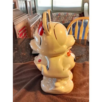 Vintage Cookie Jar Walt Disney Mickey & Minnie Mouse Turnabout 13" Tall 1940/50s