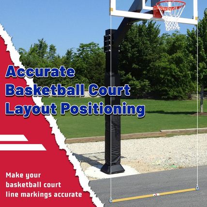 Basketball Court Stencil, Driveway Basketball Court Marking Kit, Clear Instructi
