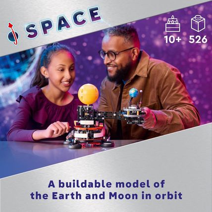 LEGO Technic Planet Earth and Moon in Orbit Building Set, Outer Space Birthday G