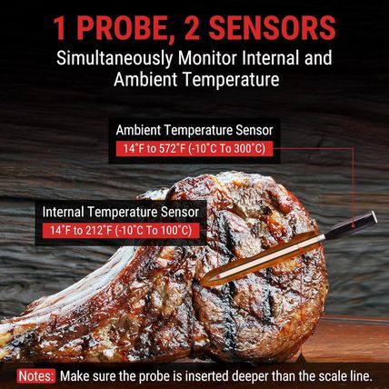 Thermopro Tempspike 500 Ft Wireless Meat Thermometer Digital, Bluetooth Meat The