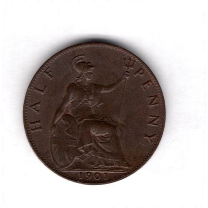 Great Britain. Victoria. Halfpenny 1901. dy15426