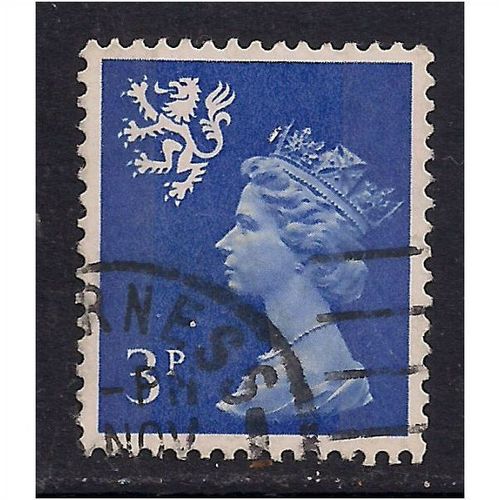 Scotland GB 1971 QE2 3p Ultramarine 2 band SG S15.(H549 )