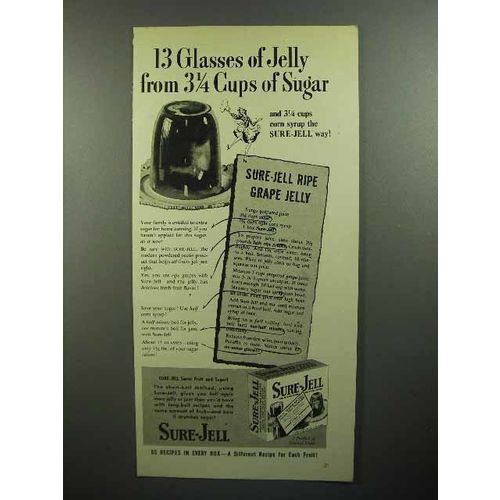 1945 Sure-Jell Pectin Ad - 13 Glasses of Jelly