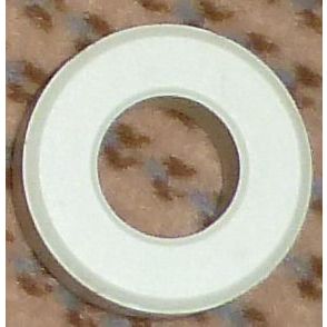 Matt white ceramic Insulator 24.3 dia 11.7 hole 9.6mm long RF or antenna