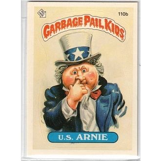 GARBAGE PAIL KIDS ' U.S. ARNIE ' card # 110b (1986)