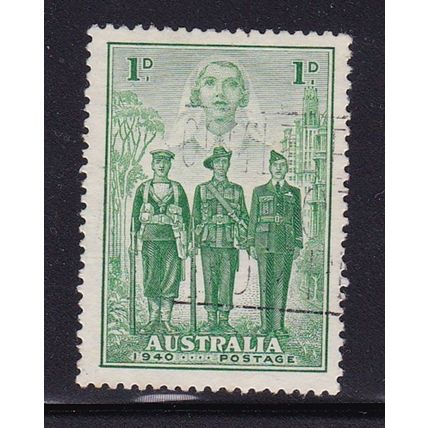AUSTRALIA 1940 IMPERIAL FORCES 1d VALUE USED SG196