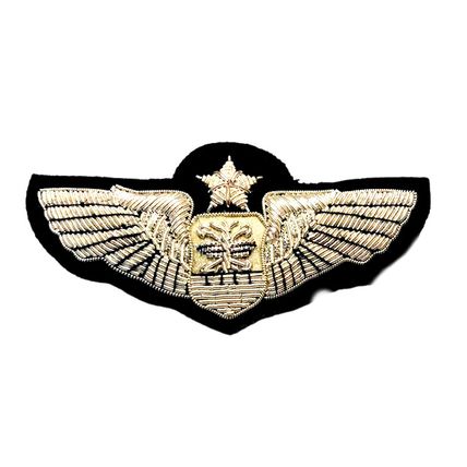 US AIR FORCE COMBAT SYSTEM OFFICER PILOT WING SILVER BULLION 3" CP BRAND US FREE