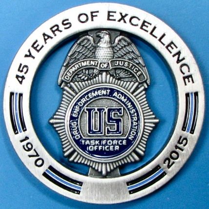 DEA Agent Task Force. Challenge Coin. 1.75". 38b.