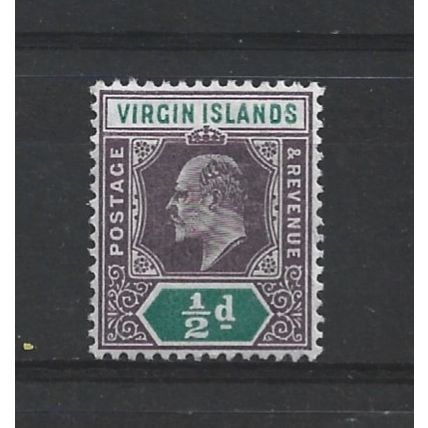 BritishVirginIslands.SG54 1/2d Dull Purple and Green.Mounted Mint.Dec24
