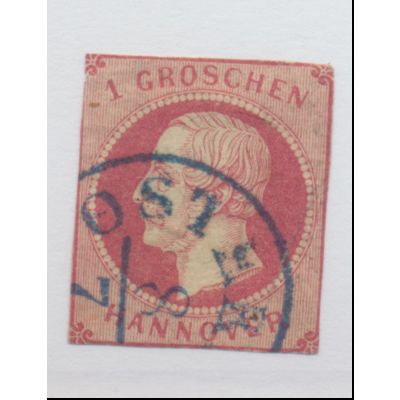 Hanover (German State) Stamp Scott #19, Used, Close Cut
