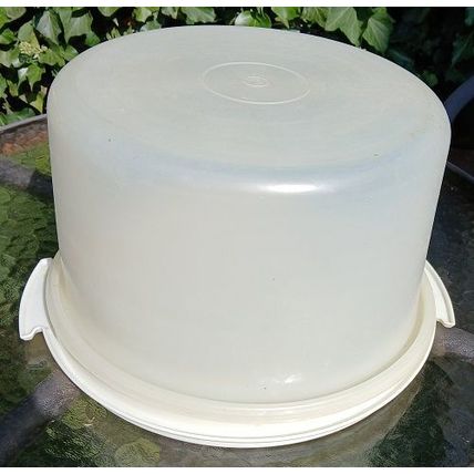 Tupperware Tall Cake Dome Store & Serve Base, vintage